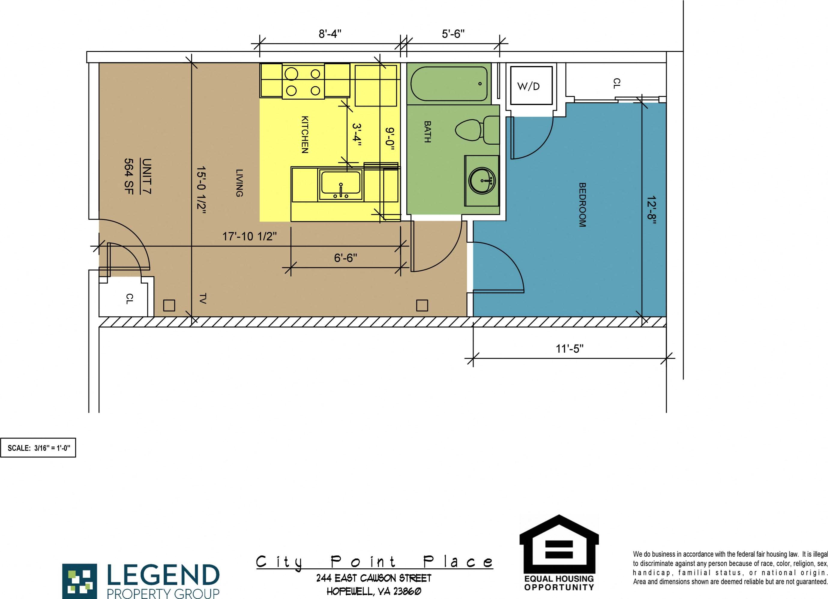 Floor Plans of City Point Place in Hopewell, VA